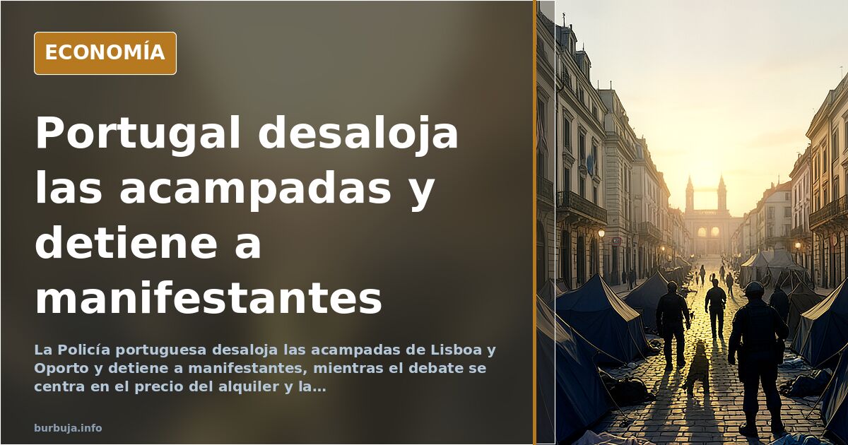 Portugal desaloja las acampadas de Lisboa y Oporto con detenciones