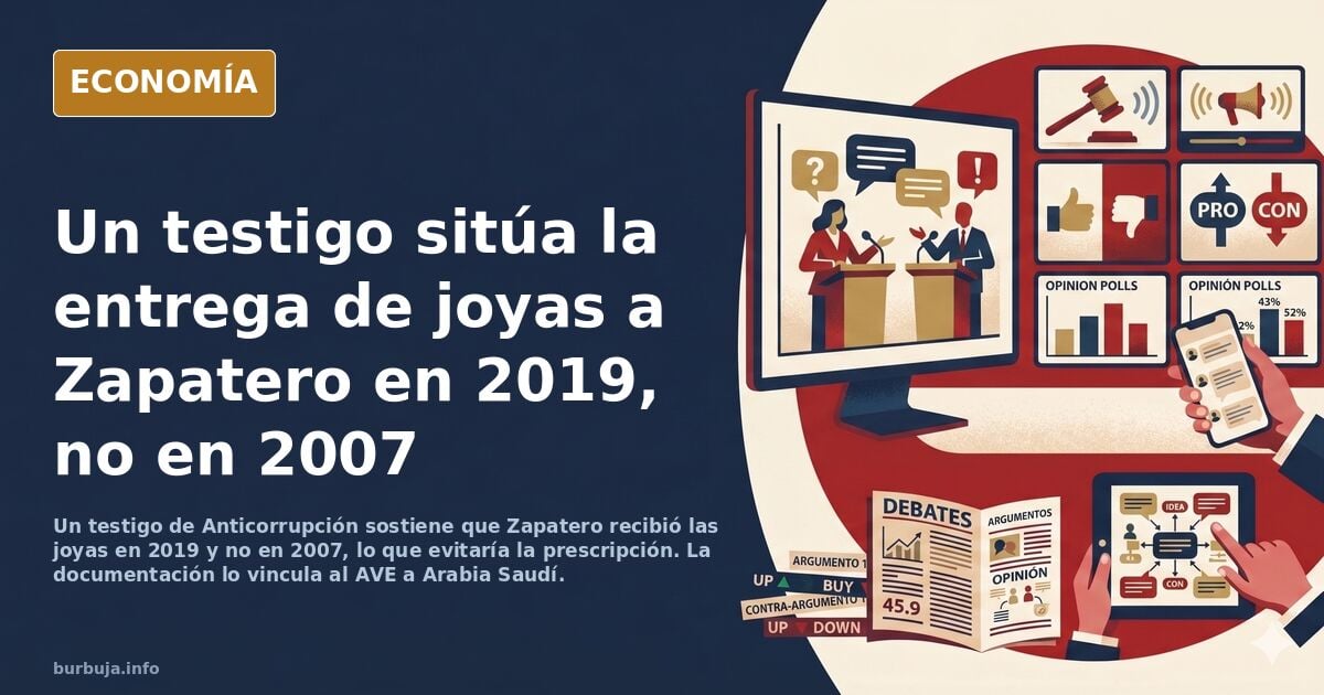 Hay 4 testigos con pruebas - Zapatero joyas = cárcel.
