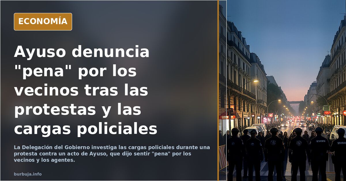 Hordas de progres hacen escrache a Ayuso y luego lloran porque la policía les ha dado porrazos