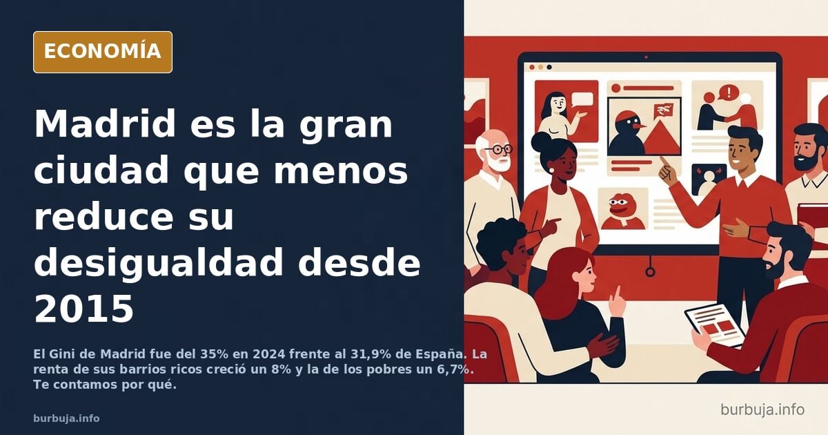 Solo Madrid ahonda las desigualdades entre ricos y pobres mientras frente a la mejora general del resto del estado >:(