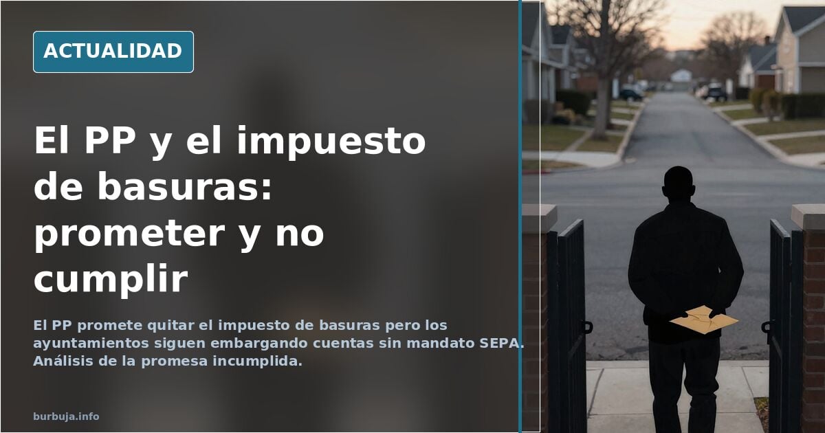 El PP no quitará el impuesto que el PSOE metió por la puerta de atrás