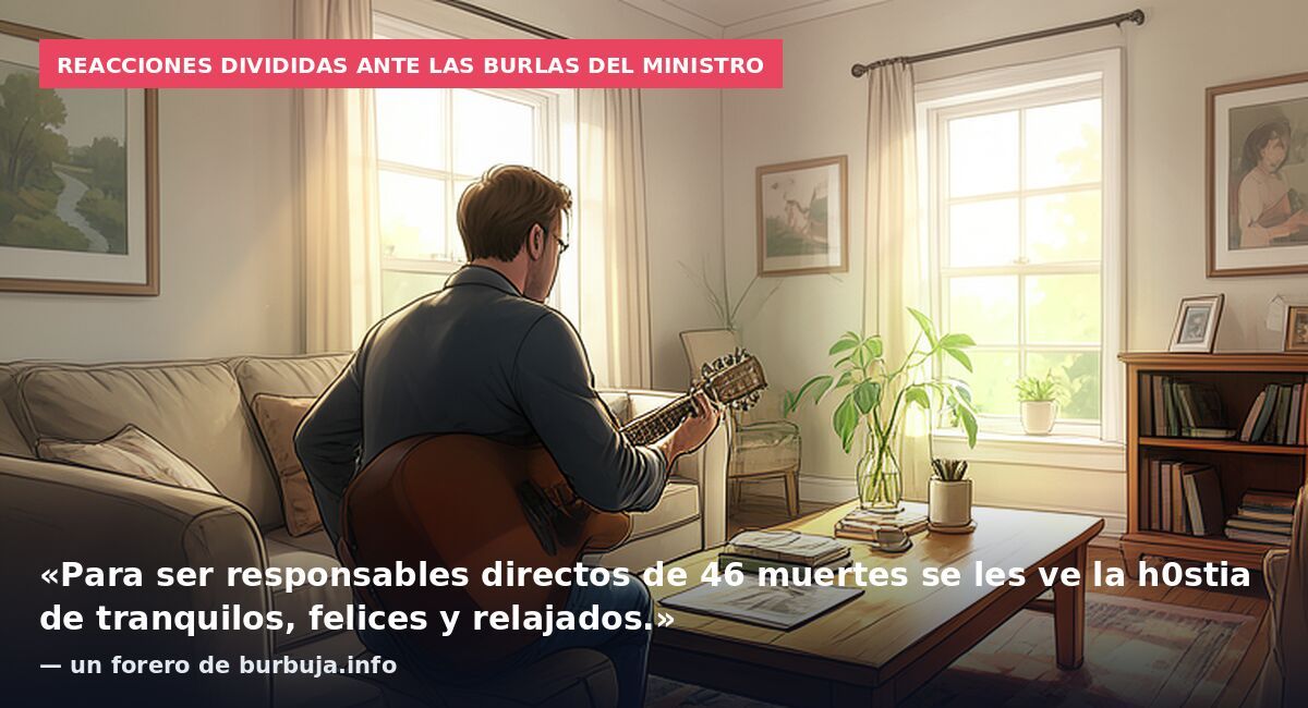 Reacciones divididas ante las burlas del ministro: «Para ser responsables directos de 46 muertes se les ve la h0stia de tranquilos, felices y relajados.» — un forero de burbuja.info