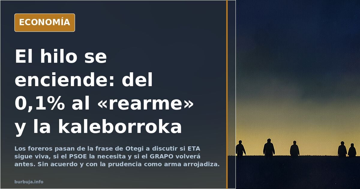 El Etarra Otegi dice que no contempla que ETA vuelva a atacar pero debemos ser prudentes.