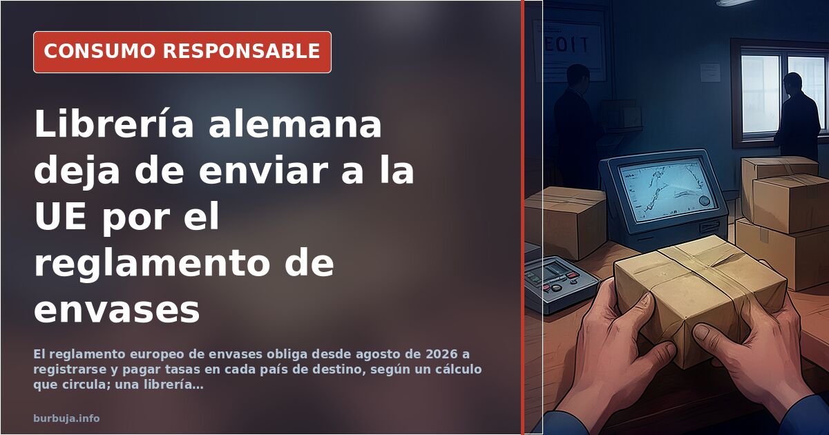 Una librería alemana deja de enviar a la UE por el reglamento de envases