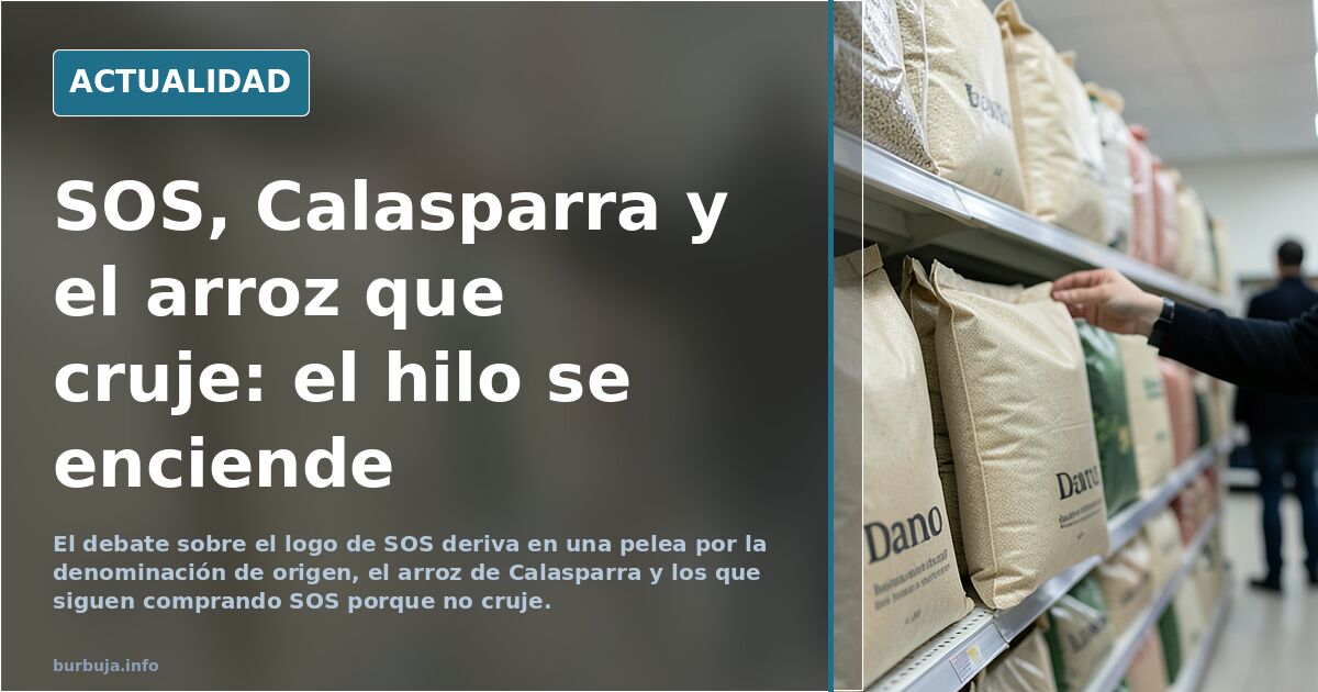 SOS modifica su logotipo por la polémica sobre el origen no valenciano de su arroz