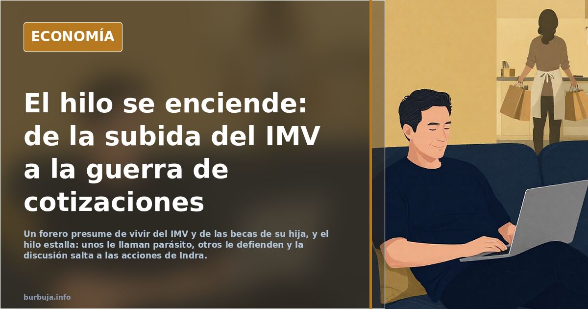 Sánchez me ha subido el IMV y en enero, lo suben un 11% más, así que, 3 votos en mi casa que van al PSOE.