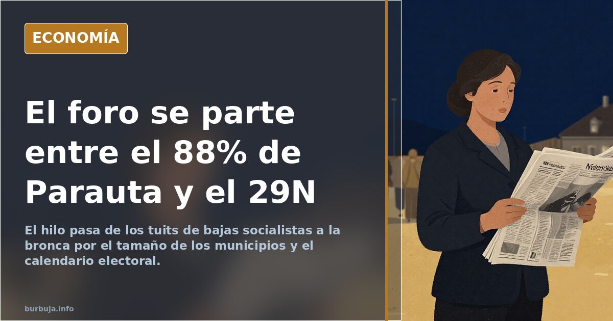 El foro se parte entre el 88% de Parauta y el 29N