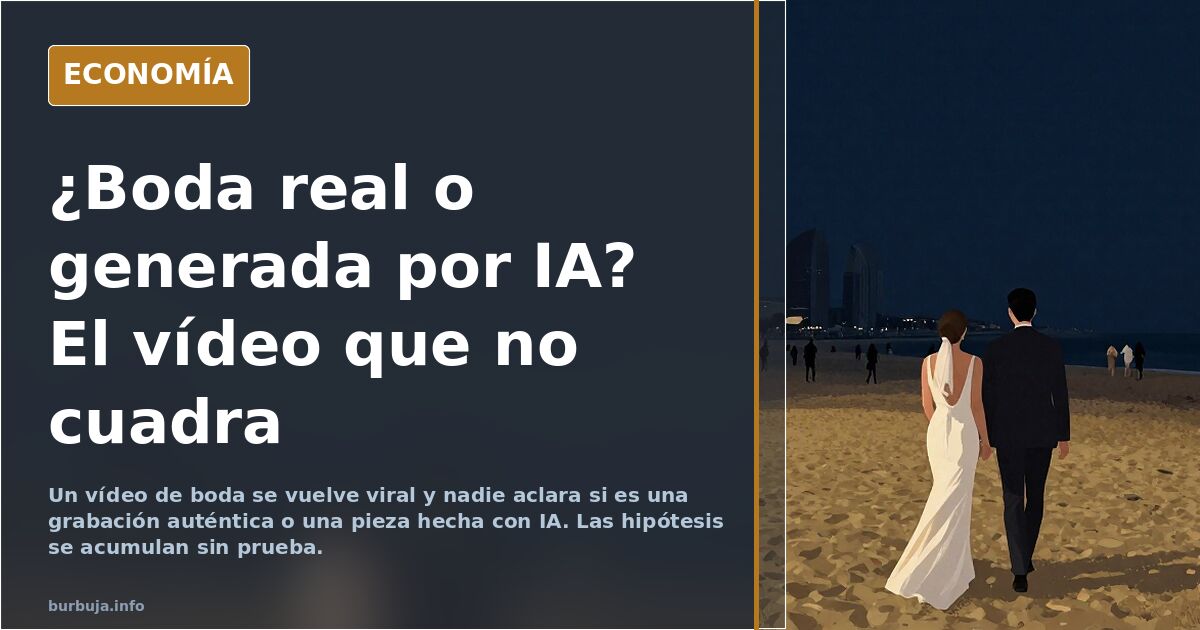 Una boda viral y el debate sobre si el vídeo es real o IA