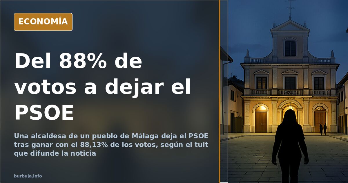 La alcaldesa del 88% de Málaga que deja el PSOE