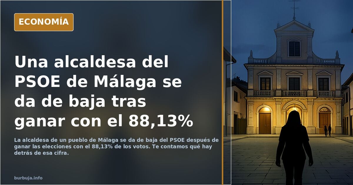 La alcaldesa de un pueblo de Málaga se da de baja del PSOE. Ojo a la alcaldesa.