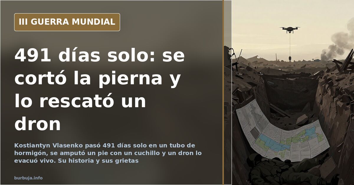 Ilustración de un tubo de drenaje de hormigón en un paisaje desaturado con humo lejano, símbolo de la resistencia ucraniana