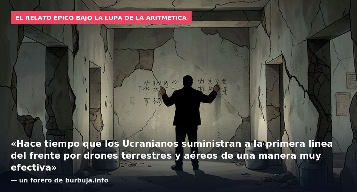 El relato épico bajo la lupa de la aritmética: «Hace tiempo que los Ucranianos suministran a la primera linea del frente por drones terrestres y aéreos de una manera muy efectiva» — un forero de burbuja.info