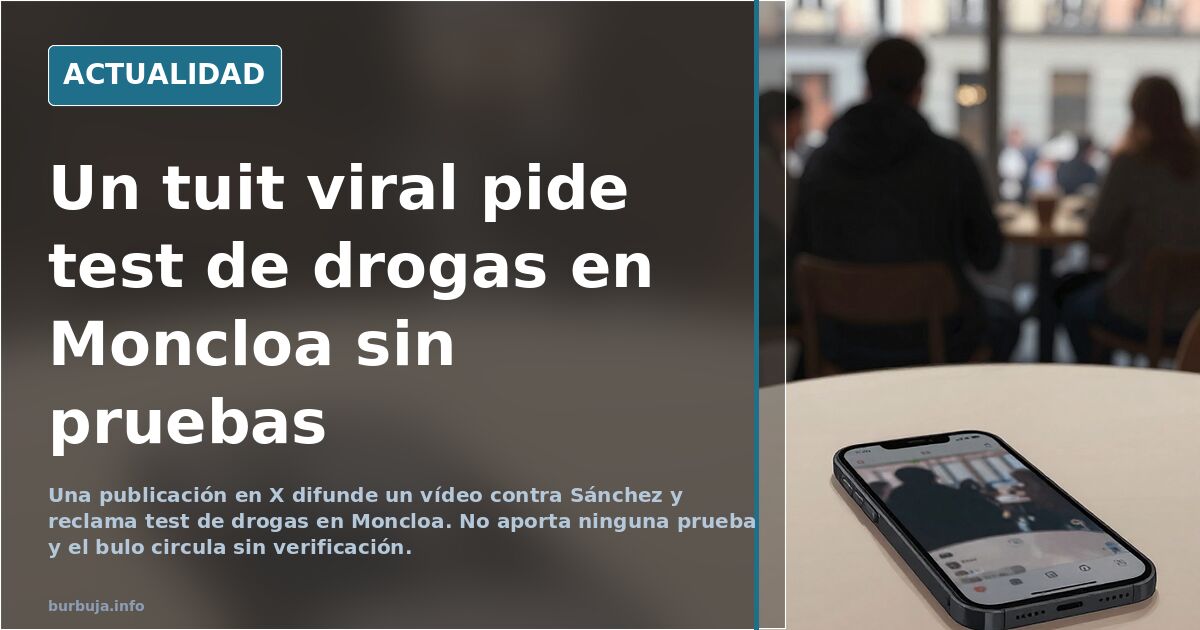 HAY QUE HACER TEST DE DROGAS EN MONCLOA