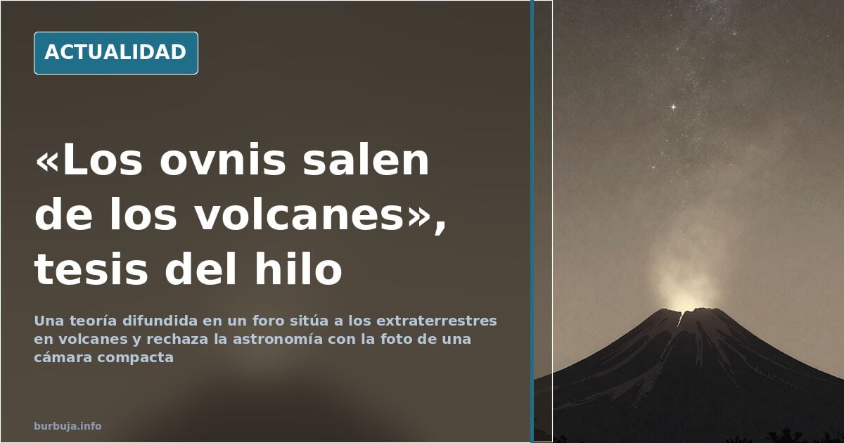 Resplandor de un volcán nocturno bajo un cielo estrellado y una silueta que se proyecta sobre las nubes