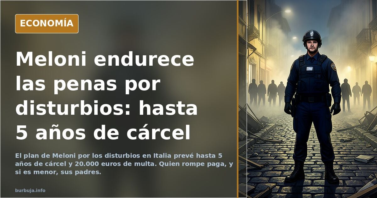 La Meloni crea un delito nuevo: ¿saldrá la gente a protestar?