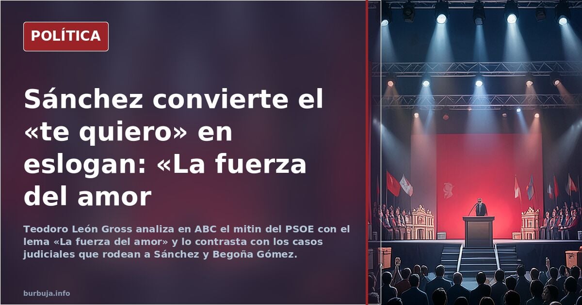 ¿El poder del amor? El amor al poder (Teodoro León Gross en El ABC)