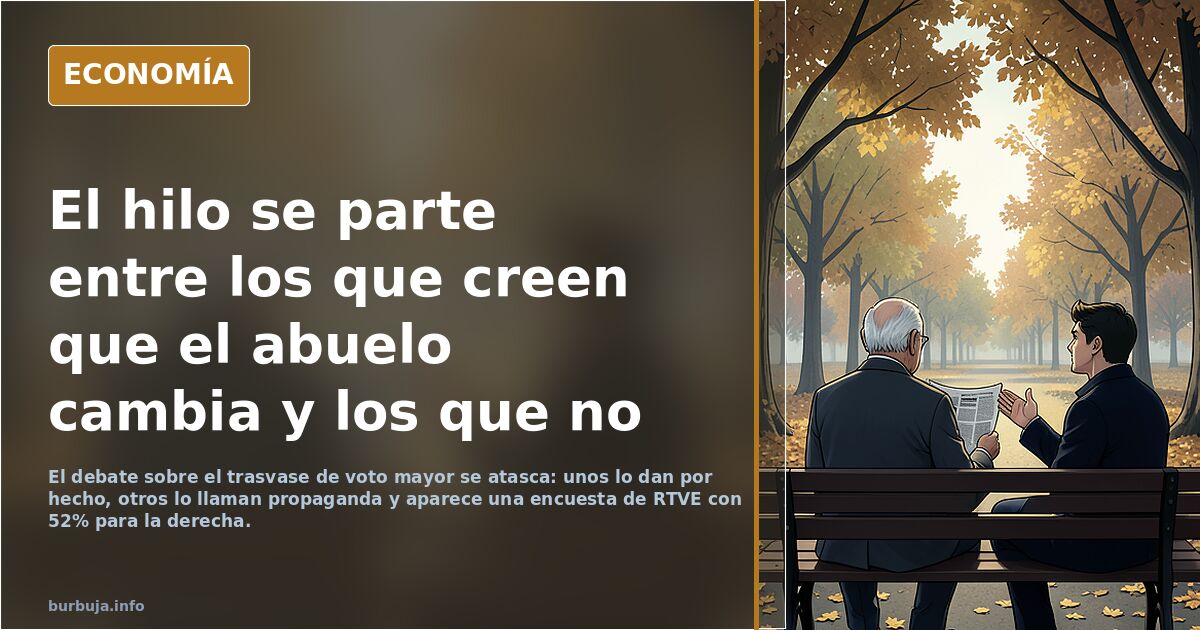 Los abuelos del PP cambian su voto al PSOE según el último sondeo