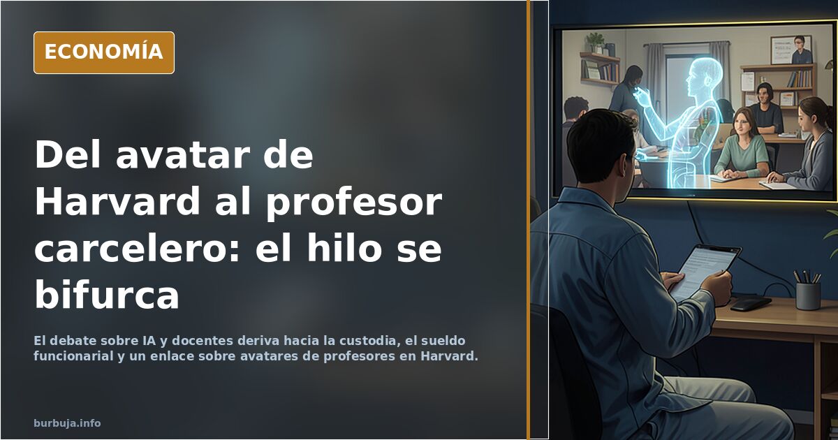 ¿Por qué seguimos pagando profesores funcionarios cuando ya son sustituibles por la IA y medios telemáticos?