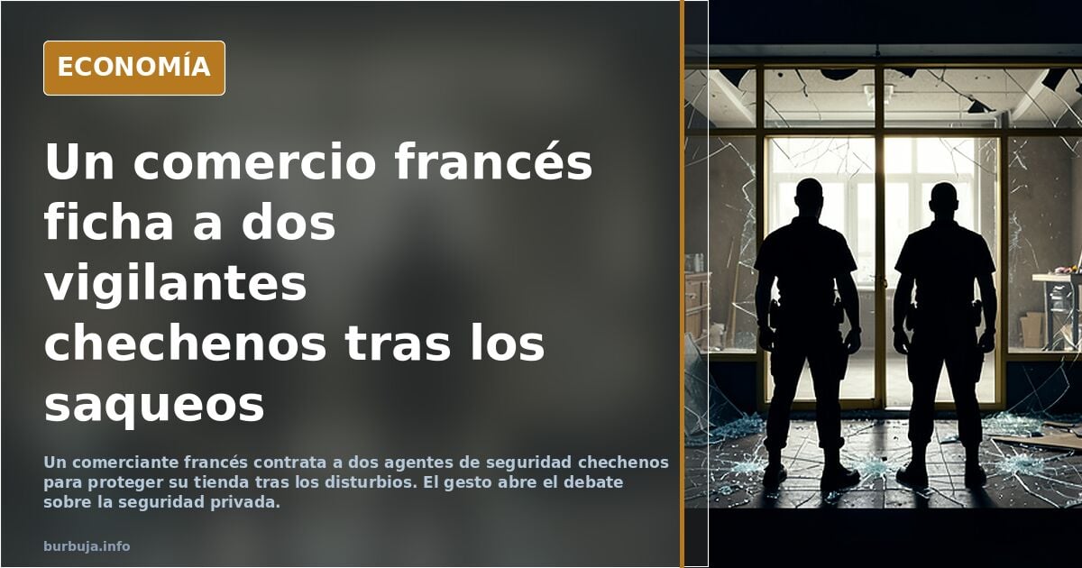 Los franceses contratan a rusos (chechenos) para defender sus tiendas