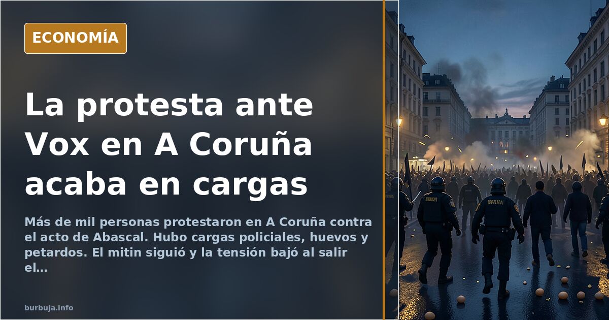 Polizeieinsatz gegen Studenten bei Protest gegen Abascal in A Coruña