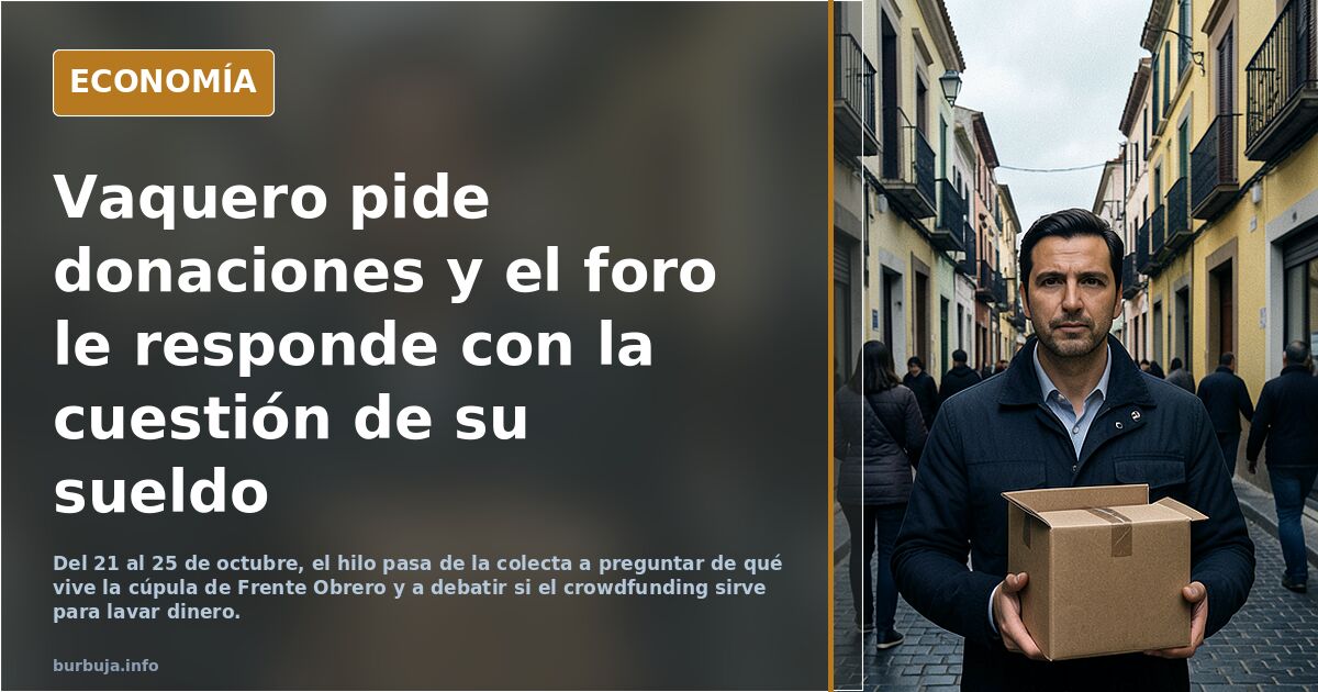 Roberto Vaquero pidiendo dinero: ¿qué os parece?