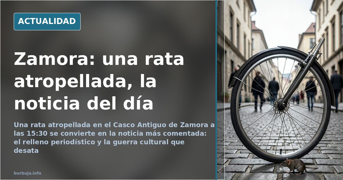 Una rata atropellada en Zamora ocupa más titulares que la política local