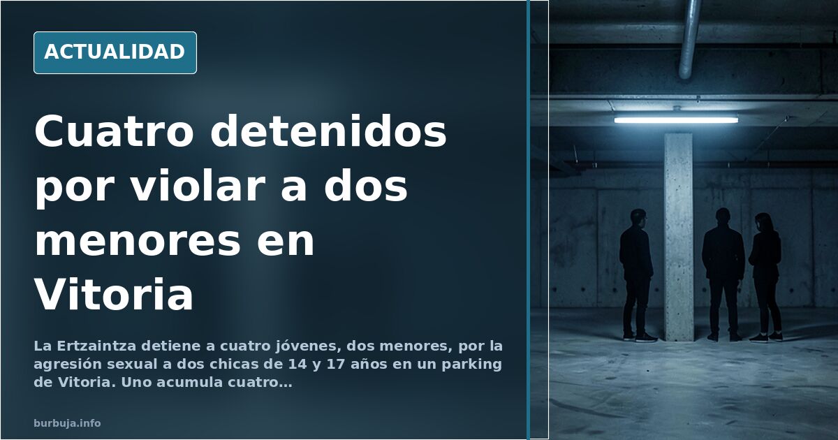Cuatro detenidos por la agresión sexual a dos menores en Vitoria