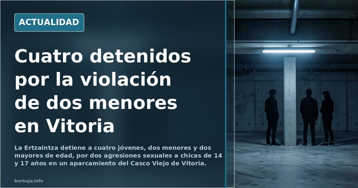 Detenidos por agredir sexualmente a dos menores en Vitoria