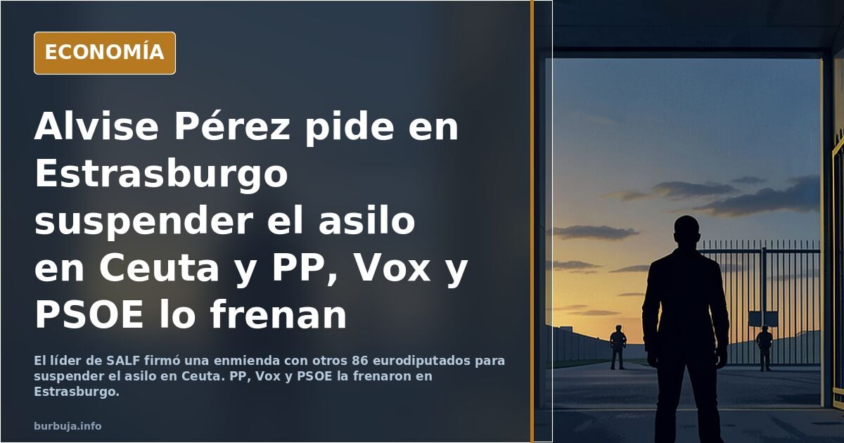 PP, VoX y PSOE han frenado en Estrasburgo la petición de ALVISE Pérez de suspender el asilo a ilegales en Ceuta.