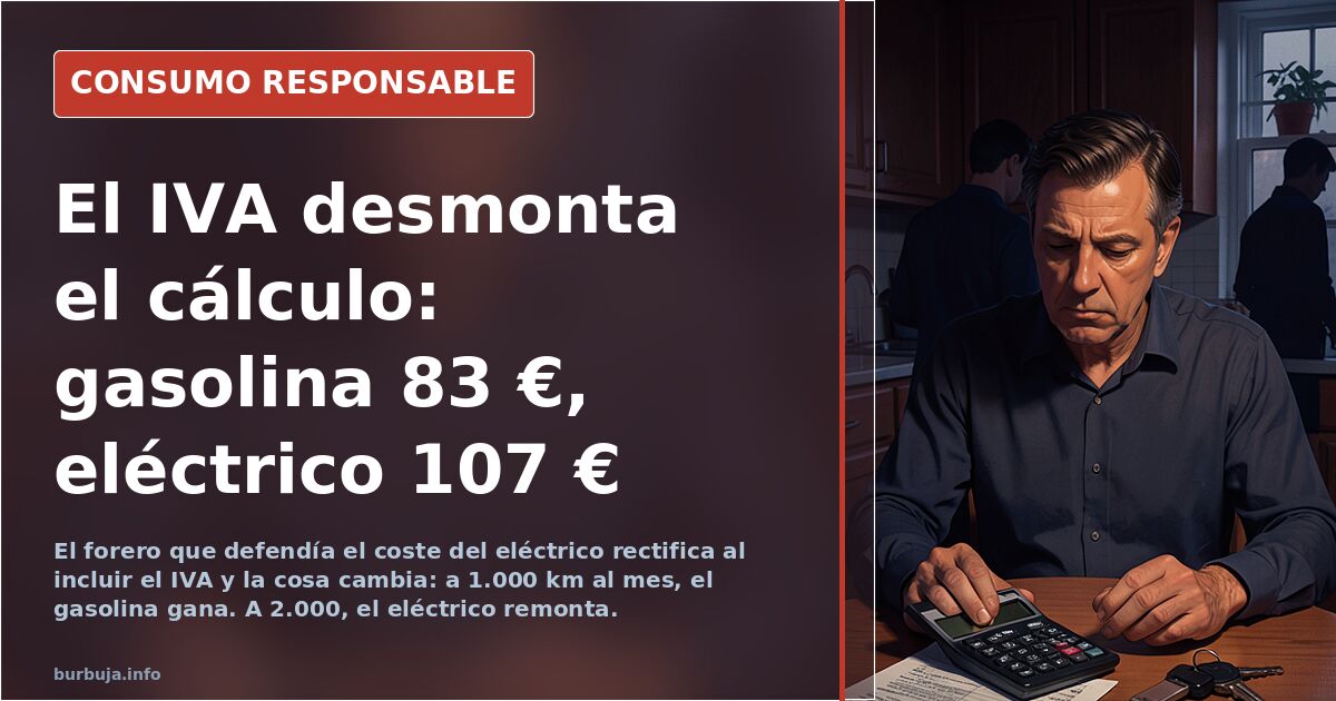 El coste real de recorrer 100 Km en coche electrico