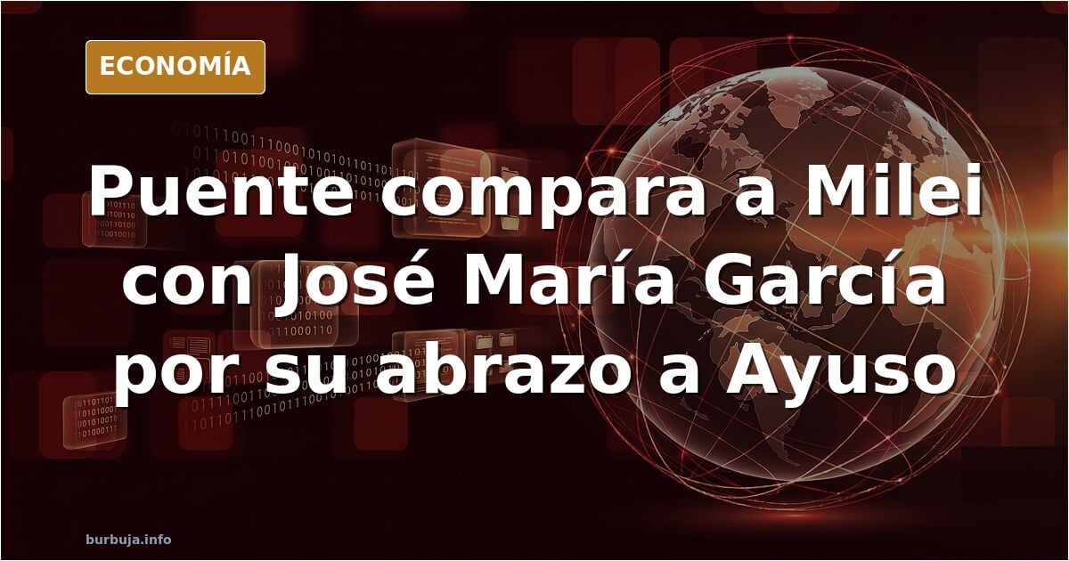 MILEI le da un abrazo A Ayuso .. asi como separando las caderas, asi como que le de cosica xDDD (comentan que  por circusion reciente )