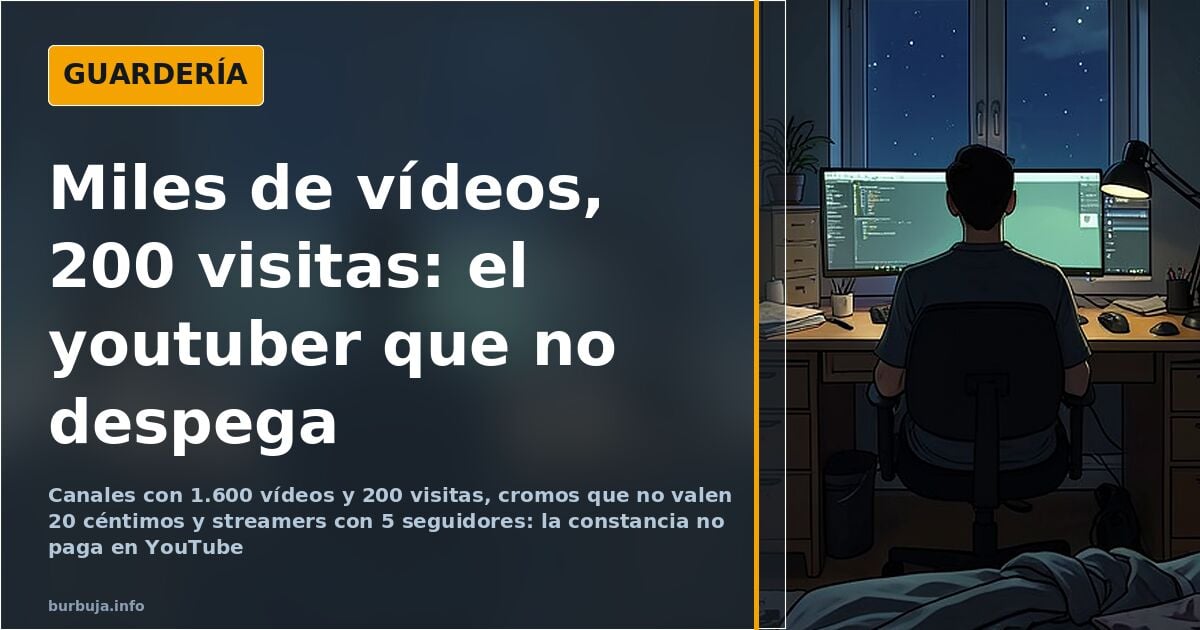 Youtubers con miles de vídeos y 200 visitas: la cara B de la fama