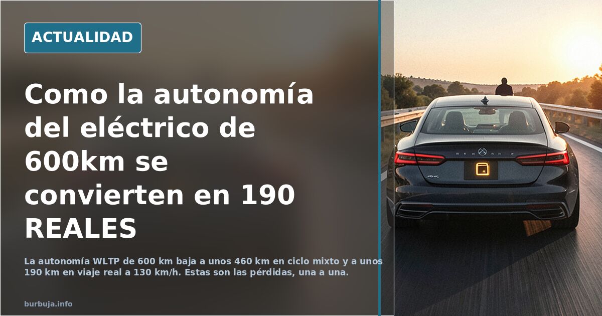 Como la autonomía del eléctrico de 600km se convierten en 190 REALES