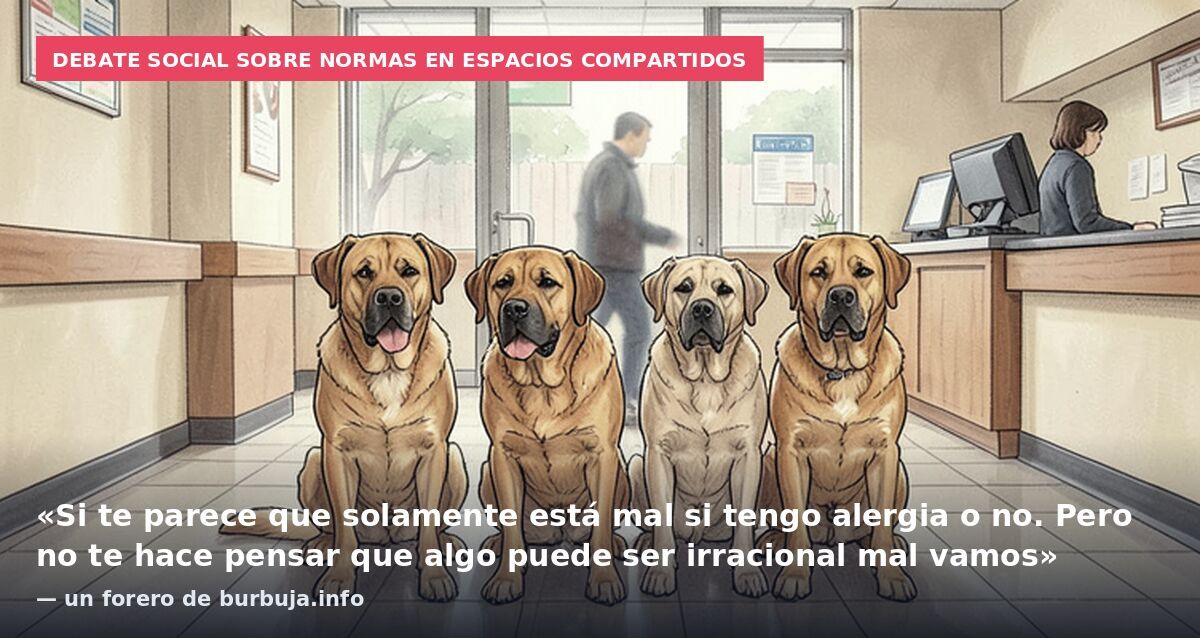 Debate social sobre normas en espacios compartidos: «Si te parece que solamente está mal si tengo alergia o no. Pero no te hace pensar que algo puede ser irracional mal vamos» — un forero de burbuja.info
