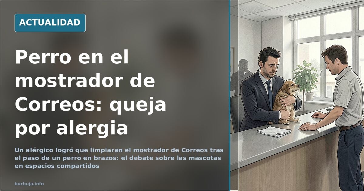 Un perro en el mostrador de Correos reabre el lío de mascotas