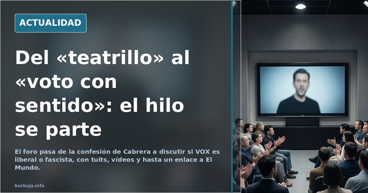 El Dr.Cabrera diciendo en Horizonte que va a votar a VOX