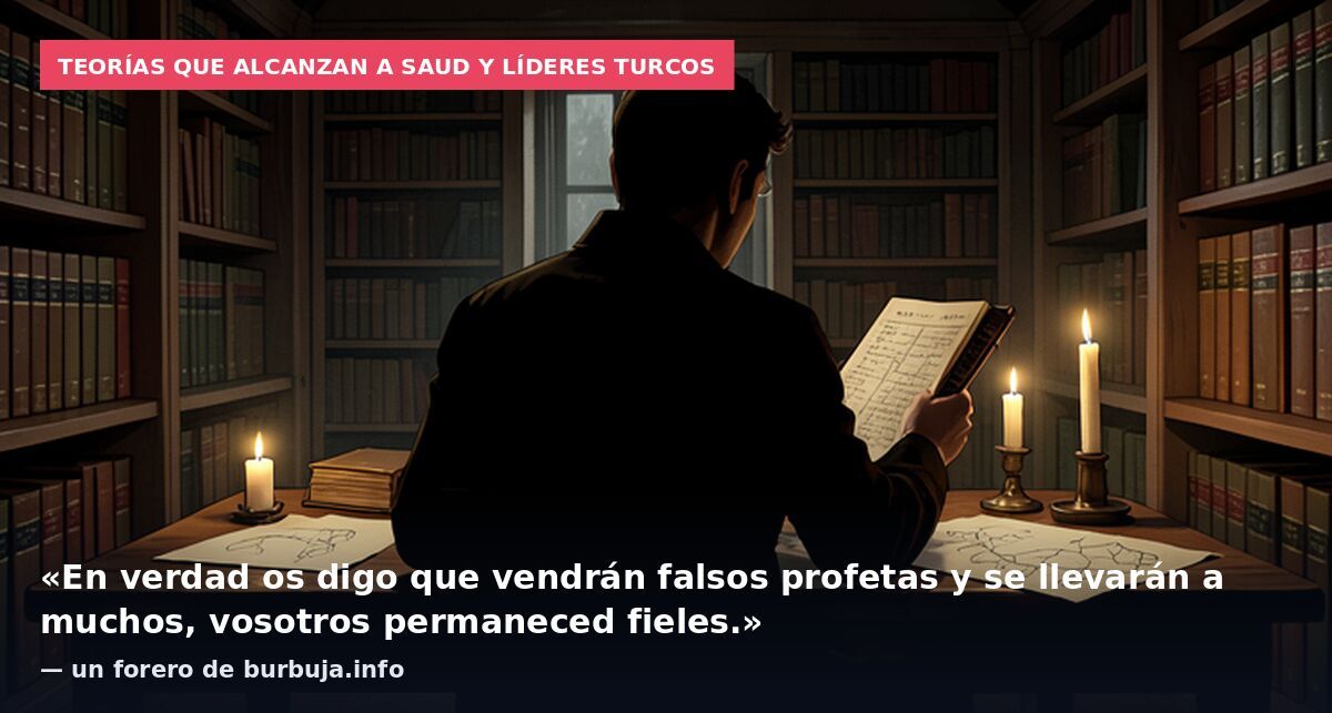 Teorías que alcanzan a Saud y líderes turcos: «En verdad os digo que vendrán falsos profetas y se llevarán a muchos, vosotros permaneced fieles.» — un forero de burbuja.info