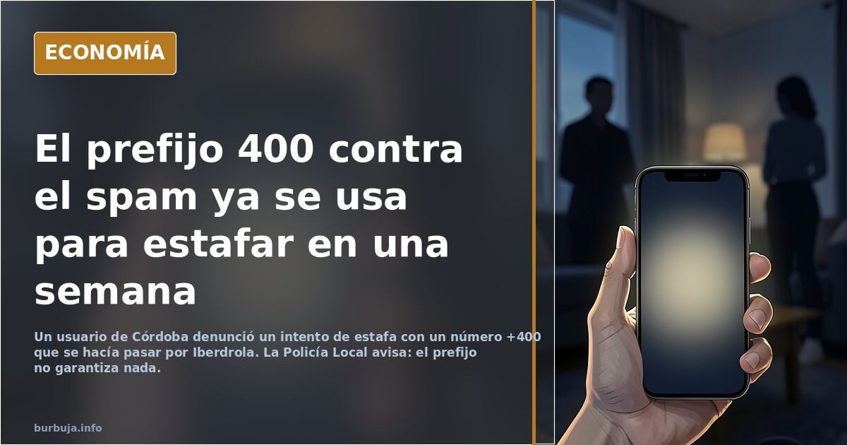 Denuncian que ya han usado el nuevo prefijo 400 contra el spam para hacer engañas en menos de una semana