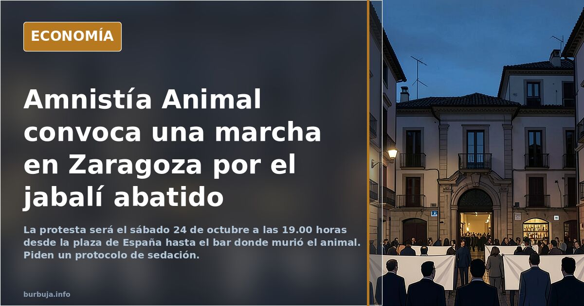 Aministia Animal convoca una manifestacion masiva en Zaragoza este sabado por el asesinato de un jabali en un bar en las fiestas del Pilar >:(