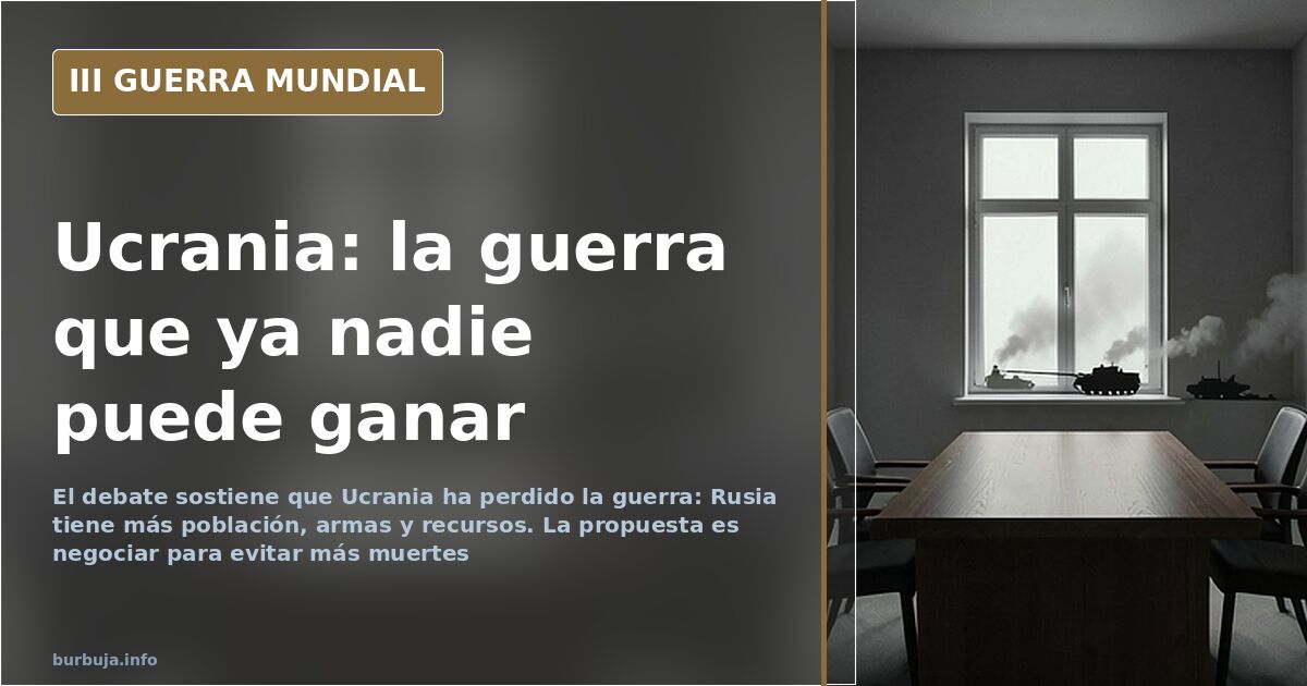 Debate: ¿Ha perdido Ucrania la guerra?