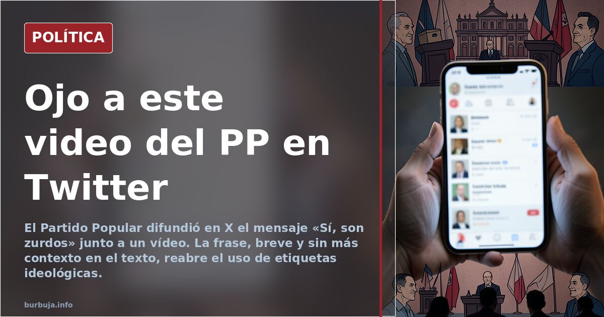 Ojo a este video del PP en Twitter