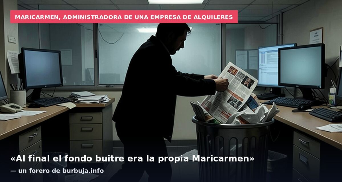 Maricarmen fue administradora única y luego consejera de una empresa dedicada a la «inversión en inmuebles» y a la «explotación de alquileres»