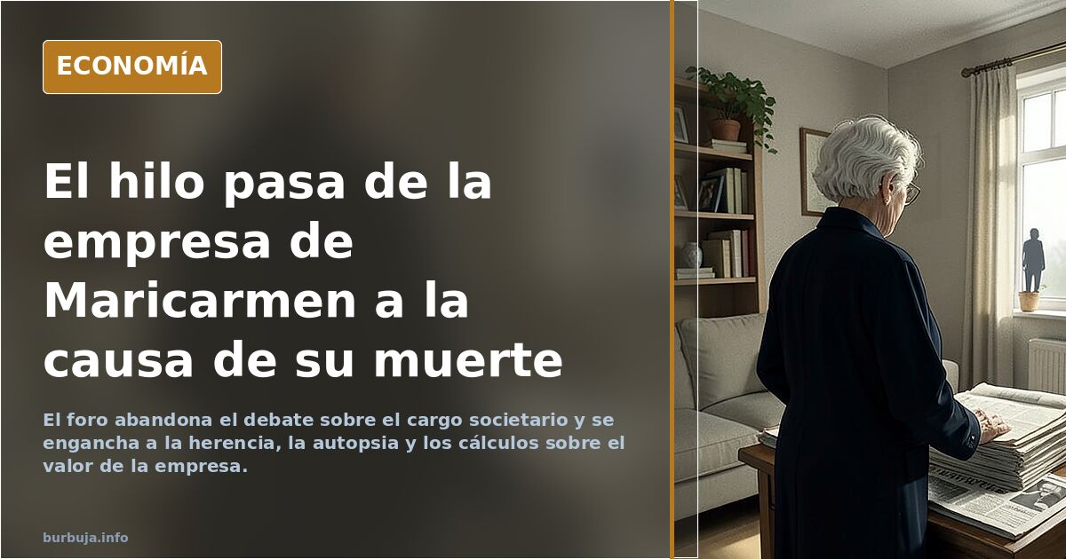 Maricarmen fue administradora única y luego consejera de una empresa dedicada a la «inversión en inmuebles» y a la «explotación de alquileres»