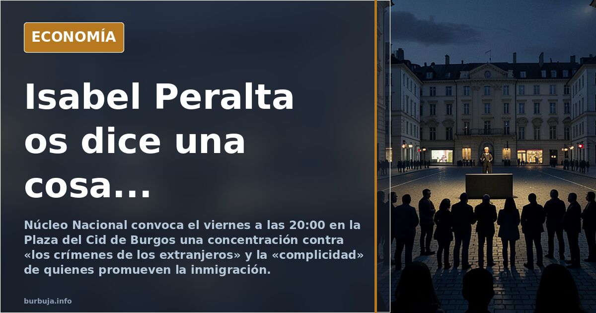 Isabel Peralta os dice una cosa...