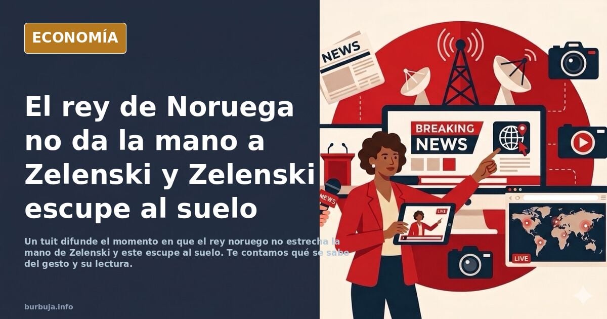 Zelenski escupe al suelo porqué el rey de Noruega no le da la mano