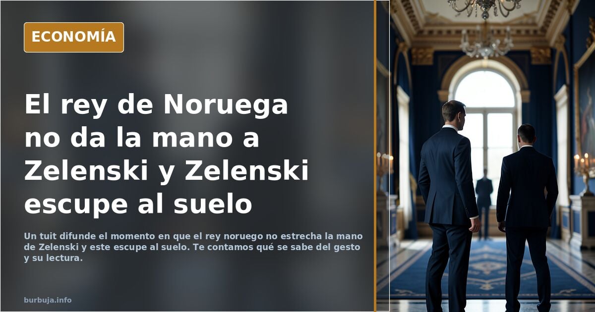 Zelenski escupe al suelo porqué el rey de Noruega no le da la mano