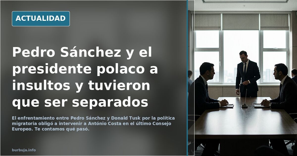 Pedro Sánchez y el presidente polaco, a insultos en su encuentro