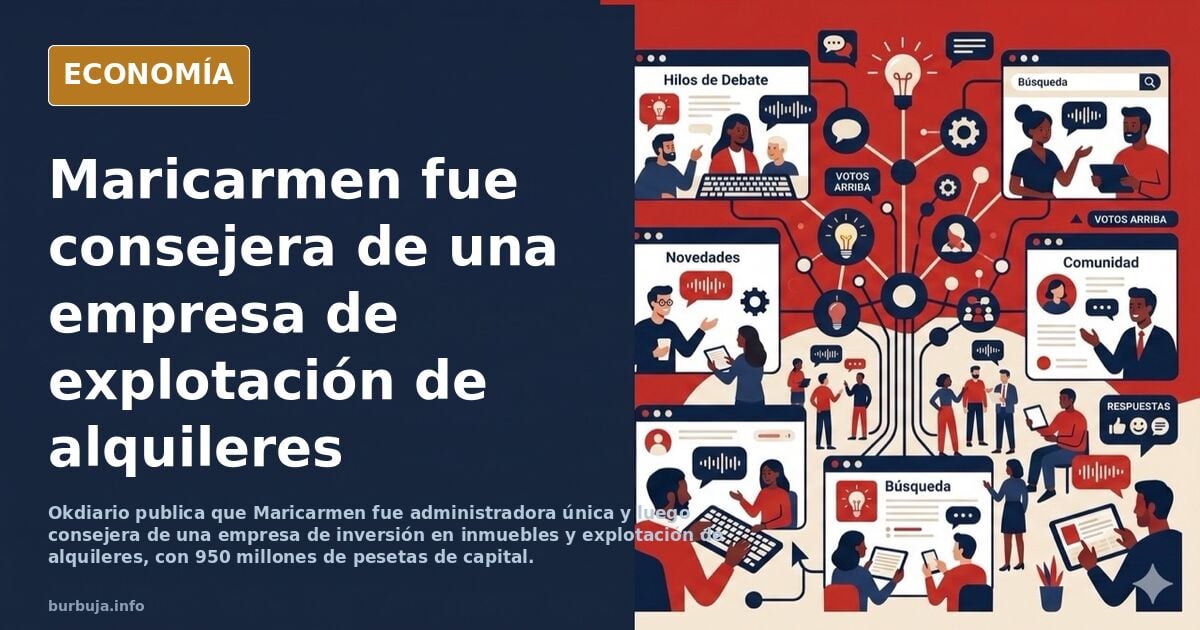 [ÚLTIMA HORA] Maricarmen tuvo una empresa que explotaba viviendas en alquiler.