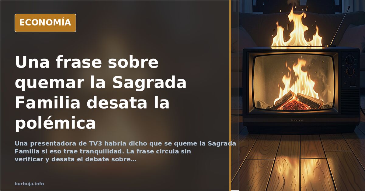 TV3 y la frase de quemar la Sagrada Familia: reacción en cadena