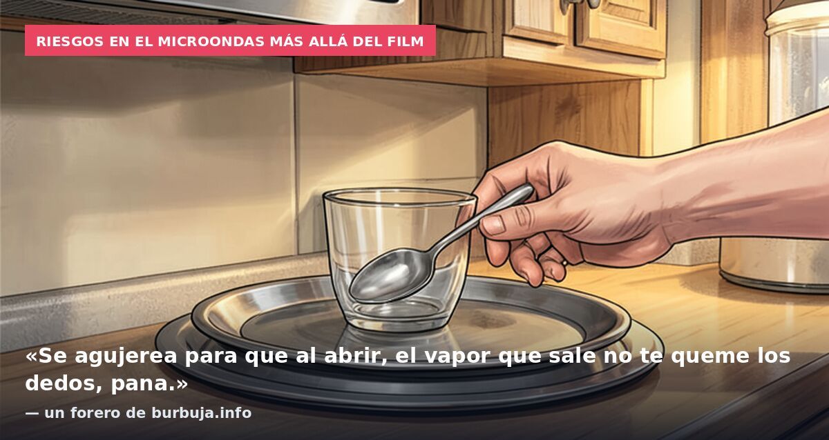Riesgos en el microondas más allá del film: «Se agujerea para que al abrir, el vapor que sale no te queme los dedos, pana.» — un forero de burbuja.info